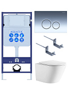 SET AQUATEK ЛИБЕРТИ-018 4в1 (рама AQUATEK Standard INS-0000012+крепёж KKI-0000002+клавиша KDI-0000018+унитаз ЛИБЕРТИ AQ1999T-00 с тонким сиденьем sc)