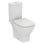 V0006D Промо-комплект 3 в 1 TESI AquaBlade® Напольный пристенный унитаз с бачком , горизонтальный (универсальный) выпуск, глубокий смыв, тонкое крышк