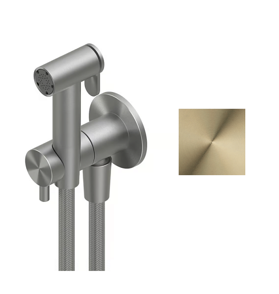 Гигиенический душ Quadro design Complements, золото светлое (ID026 OC)