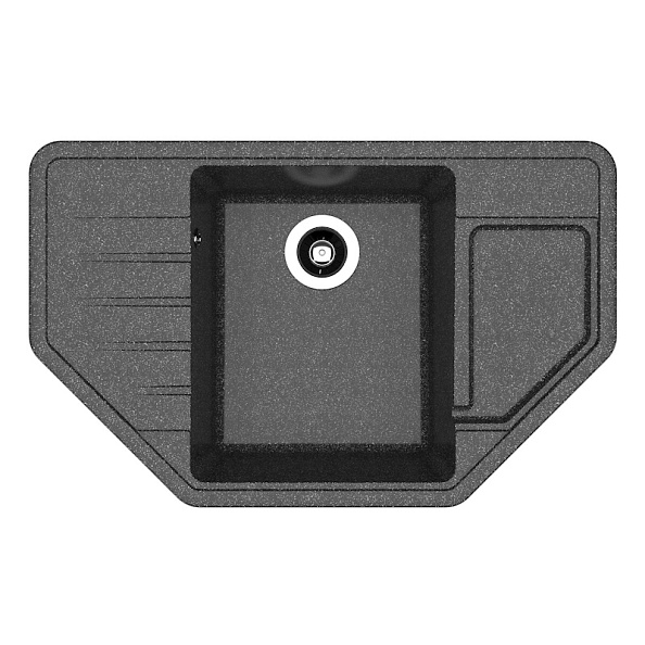 Кухонная мойка Dr. Gans РИО 25.080.C0800.407, черный