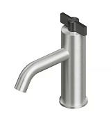 Смеситель для раковины Quadro design Valvola01, сталь брашированная/золото черное (19 01 ASON)