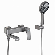 Смеситель для ванны FRAP F3275-19, оружейная сталь