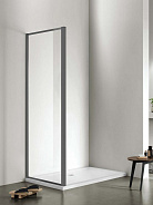 AQ ARI WA 10020GM Неподвижная душевая стенка 1000x2000, для комбинации с дверью, профиль оружейная сталь, стекло прозрачное (ПРОДАЕМ ИЗ НАЛИЧИЯ)