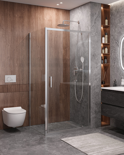Душевой уголок Cezares Molveno 100x90x195 мм, квадратный, хром (MOLVENO-AH-1-100/90-C-Cr-IV)