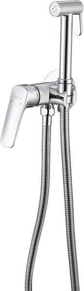 Комплект для гигиенического душа AQUATEK ВЕГА AQ1019CR, встроенный (смеситель + гигиеническая лейка + шланг)