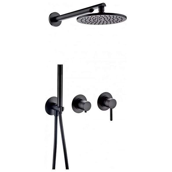 Душевая система встраиваемая (без излива) Grocenberg GB5090BL, черный