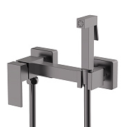 Смеситель Splenka S98.51.07 с гигиеническим душем настенный, серый