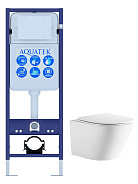 SET AQUATEK ЛИБЕРТИ INS-017 (рама AQUATEK Standard INS-0000017 (без крепежа и клавиши) + унитаз ЛИБЕРТИ AQ1999T-00 с тонким сиденьем sc)