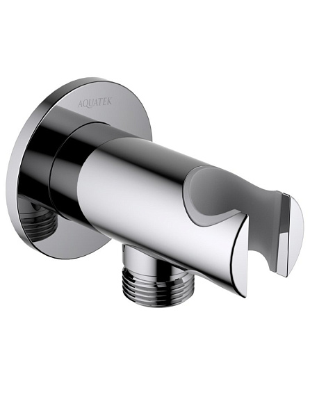Шланговое подсоединение AQUATEK, с держателем, хром AQ2460CR