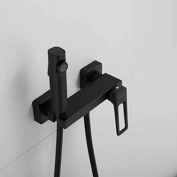 Гигиенический душ со смесителем Shevanik S6805H-1, черный