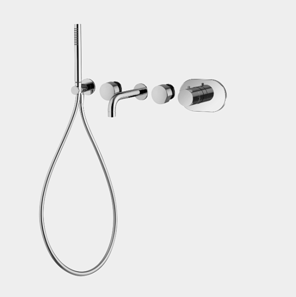 Смеситель для ванны и душа Fima Carlo Frattini Fimatherm, брашированная янтарная бронза (F3179X2ZS)