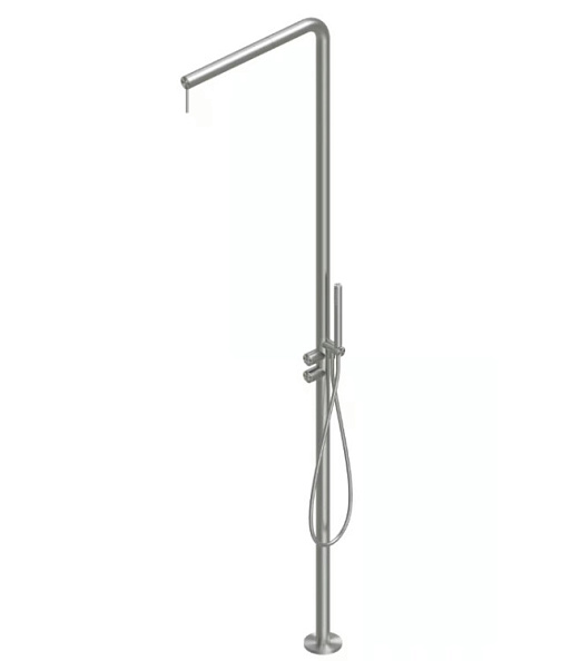 Душевая стойка Quadro design Q, сталь брашированная (CD018.2 AS)