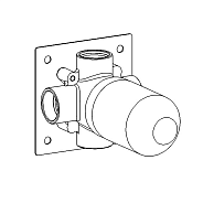 Внутренняя часть Carimali назначение-для дивертора на 2 потока воды, хром (W21801CR)