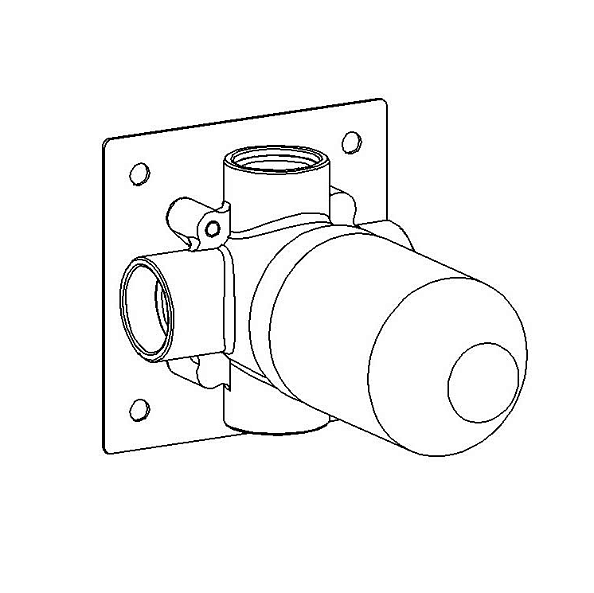 Внутренняя часть Carimali назначение-для дивертора на 2 потока воды, хром (W21801CR)