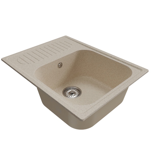 Мойка MIXLINE ML-GM18 с крылом  бежевая (328) 640*490*190мм NEW (551973)