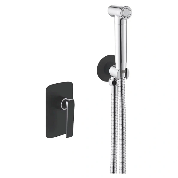 Гигиенический душ со смесителем Rose R1305H, черный