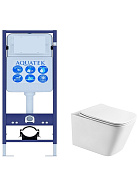 SET AQUATEK ЛИБРА T-INS17 (рама AQUATEK Standard INS-0000017(без клавиши и крепежа)+унитаз ЛИБРА AQ1505T-00 с тонким сиденьем soft-close TORNADO)