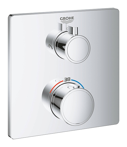 Термостат для душа Grohe Grohtherm встраиваемый без подключения шланга хром (24079000)