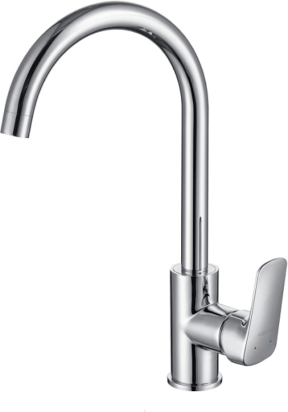Смеситель для кухни AQUATEK ВЕГА AQ1082CR, полукруглый излив