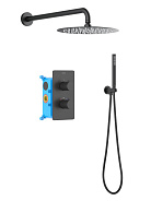 AQ1376MB ЕВРОПА Set 3 в 1 душевой комплект 2 режима, матовый черный