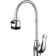 Смеситель для кухни с гибким изливом и режимом душ FRUD R42055-3, хром