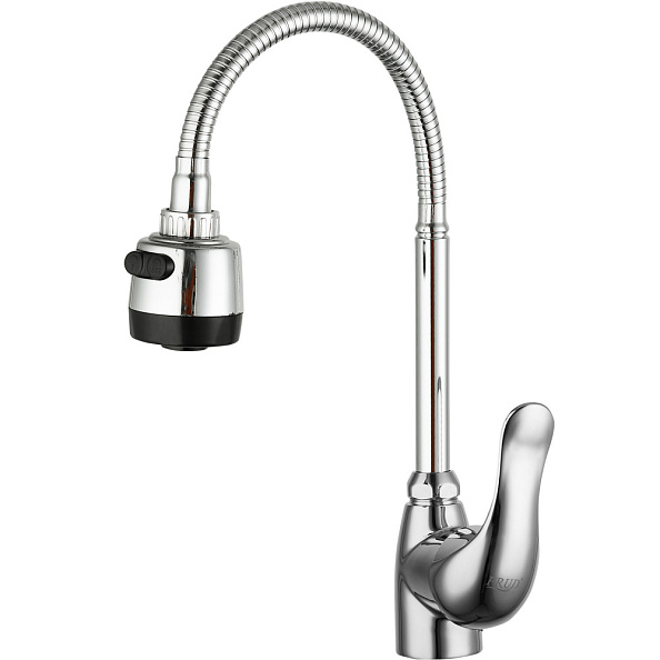 Смеситель для кухни с гибким изливом и режимом душ FRUD R42055-3, хром