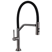Смеситель для кухни с гибким изливом и режимом душ Fmark FS0052Q, графит