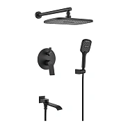 Душевая система встраиваемая Shevanik S4135H, черный