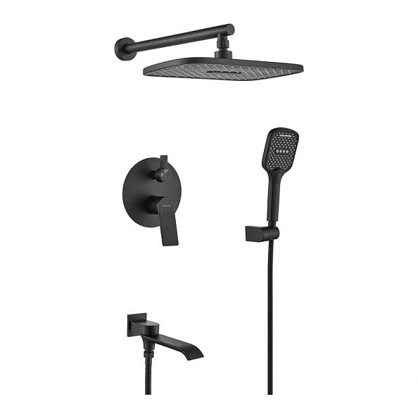 Душевая система встраиваемая Shevanik S4135H, черный