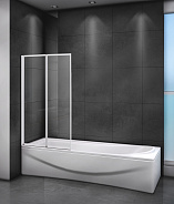Шторка на ванну Cezares Relax 80x140 мм, прямоугольная, хром (RELAX-V-2-80/140-C-Bi)