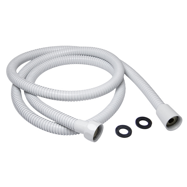 Шланг душевой MIXLINE МЛ-2-150/MIX-2-150 150 см имп/кон, EPDM, нерж.сталь БЕЛЫЙ МАТОВЫЙ (коробка) (557322)