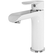 Смеситель для раковины Hansberge H1033W, белый/хром