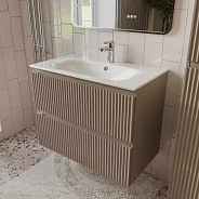 Тумба с раковиной подвесная (80см) Terminus Sicilia SIC10802200501O, капучино