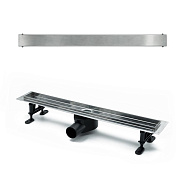 Душевой лоток TIMO Drain Protect 700 с двусторонней панелью PG20 под плитку, сатин (DP20700-PG20700)