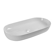 Раковина накладная керамическая BelBagno 820х410 овальная, белый глянцевый (BB1349)
