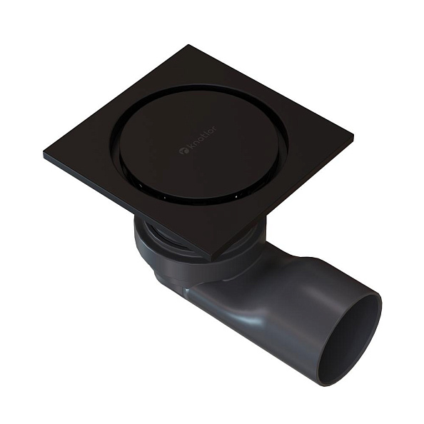 Душевой трап точечный Knotlor SDSC100BL, матовый черный