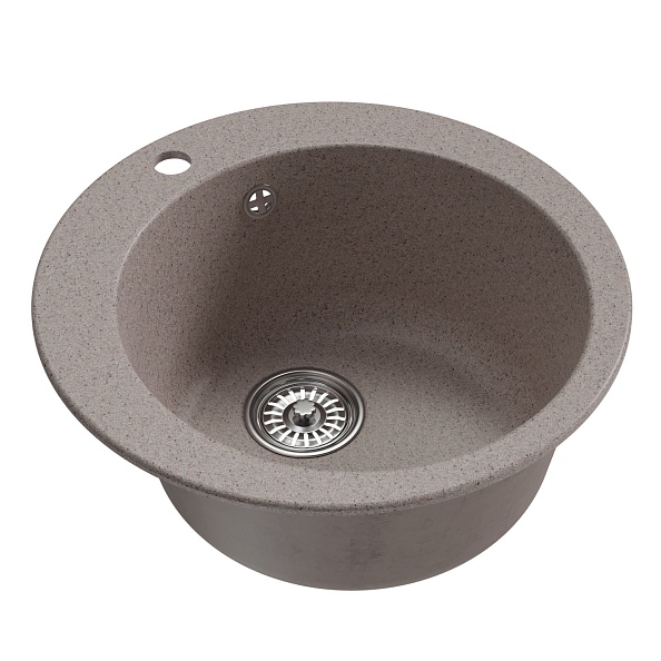 Мойкa MIXLINE ML-GM13 круглая  песочная (302) 495мм (глуб. чаши 200) NEW (551888)