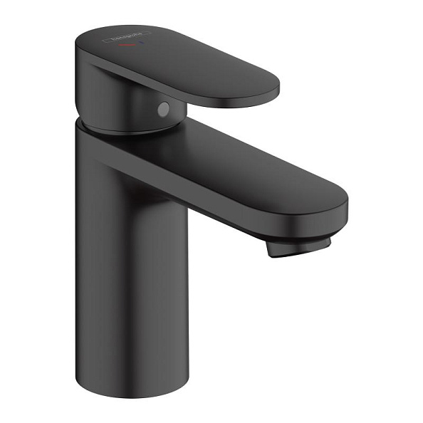 Смеситель для раковины HANSGROHE Vernis Blend со сливным гарнитуром, матовый чёрный (71551670)