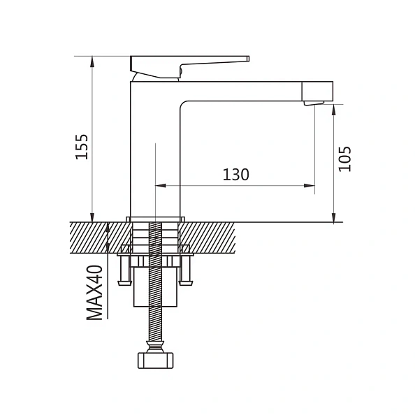 Смеситель для раковины Shevanik S6801, хром