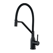 Смеситель для кухни с гибким изливом Shevanik S343H-3, черный