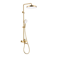 Душевая система Raglo R07.24.03 для ванны и душа  излив поворотный 20 см, сатин золотой