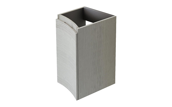 Шкафчик подвесной с одной распашной створкой, левый Cezares Vague 340х410х550, Rovere sbiancato (54849)