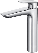 AQ1004CR ВЕГА смеситель для раковины высокий 227 без донного клапана