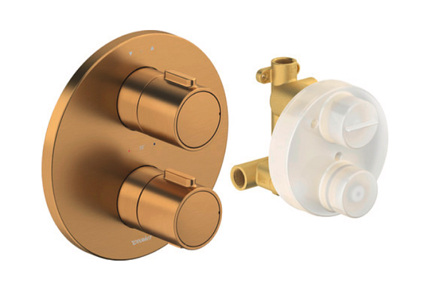 Смеситель для душа Duravit на 2 потребителя, бронза брашированная (TH4200008004)