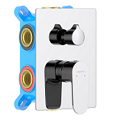 AQ1247CR ОБЕРОН смеситель для ванны 3 режима (внешняя и скрытая часть)