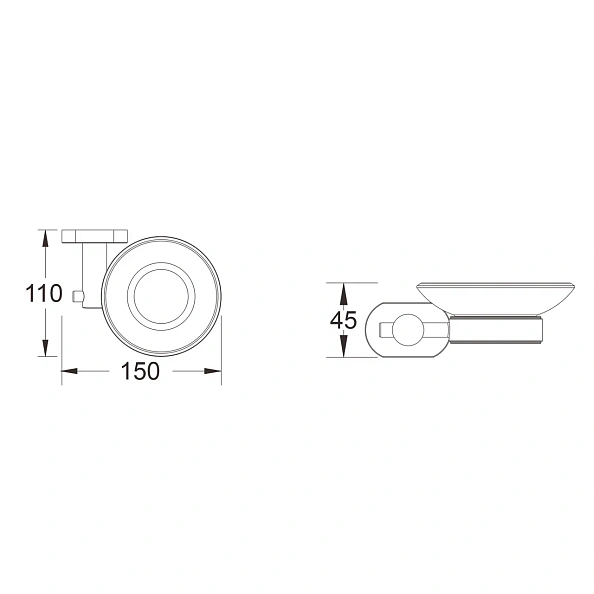 Мыльница Shevanik SG5103H, черный