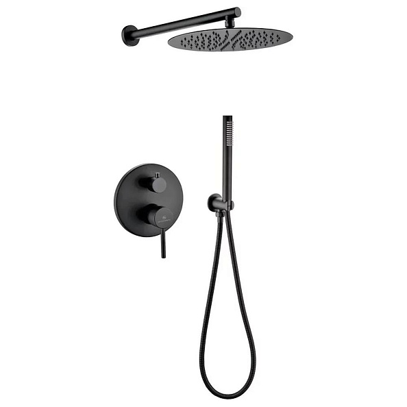 Душевая система встраиваемая (без излива) Grocenberg GB5099BL-3, черный