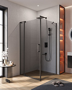 Душевой уголок Cezares Slider 100x90x195 мм, прямоугольный, nero (SLIDER-AH-1-100-90/100-GRIGIO-NERO)