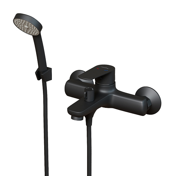 Смеситель для ванны 35k MIXLINE МЛ14-01 (ML14-01BL) ЧЕРНЫЙ (556603)