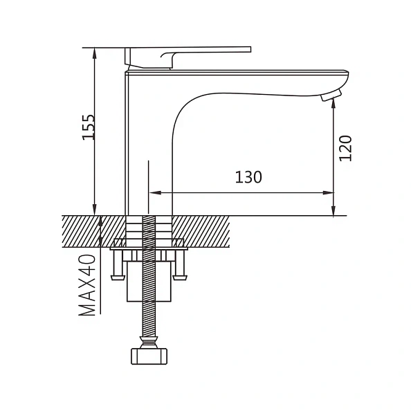 Смеситель для раковины Shevanik S8501, хром